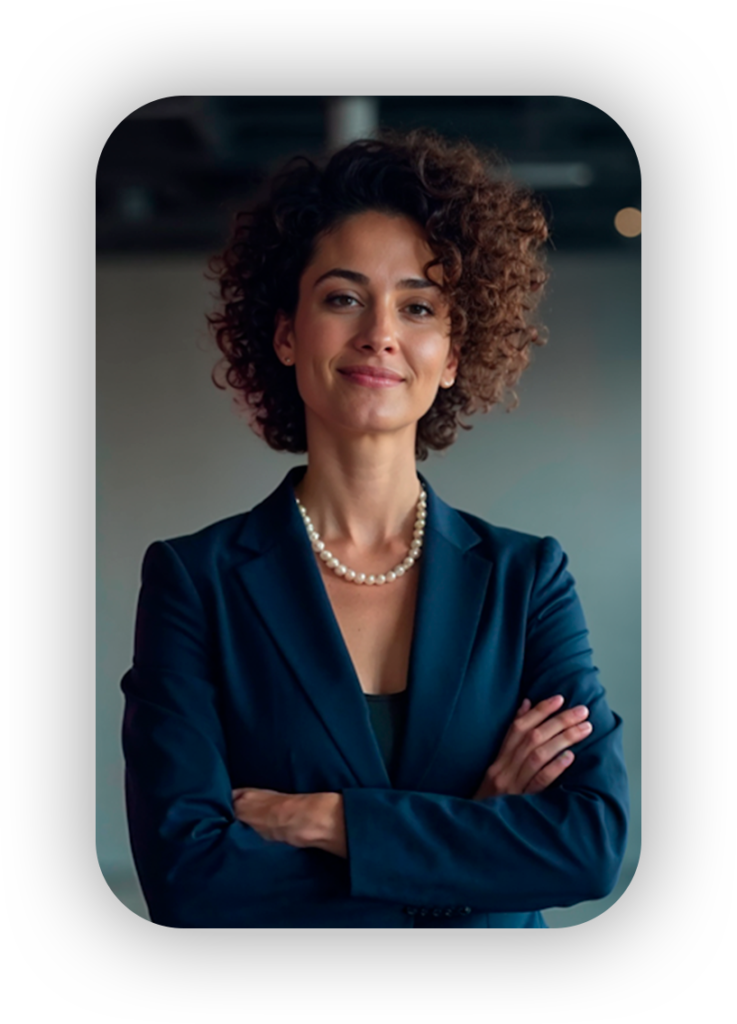 Mujer empresaria trabajando en oficina representando servicios de consultoría profesional de RS Consultoría.